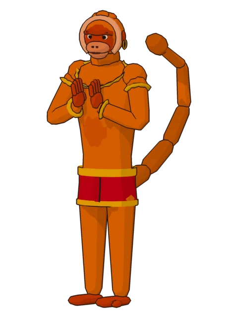 Hanuman standing with his palms joined in welcome